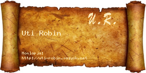 Uti Robin névjegykártya